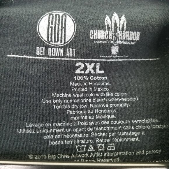 Church Horror T-Shirt Men's 2XL Movies Killer Line Up Black Freddy Jason Cosplay - Picture 8 of 11